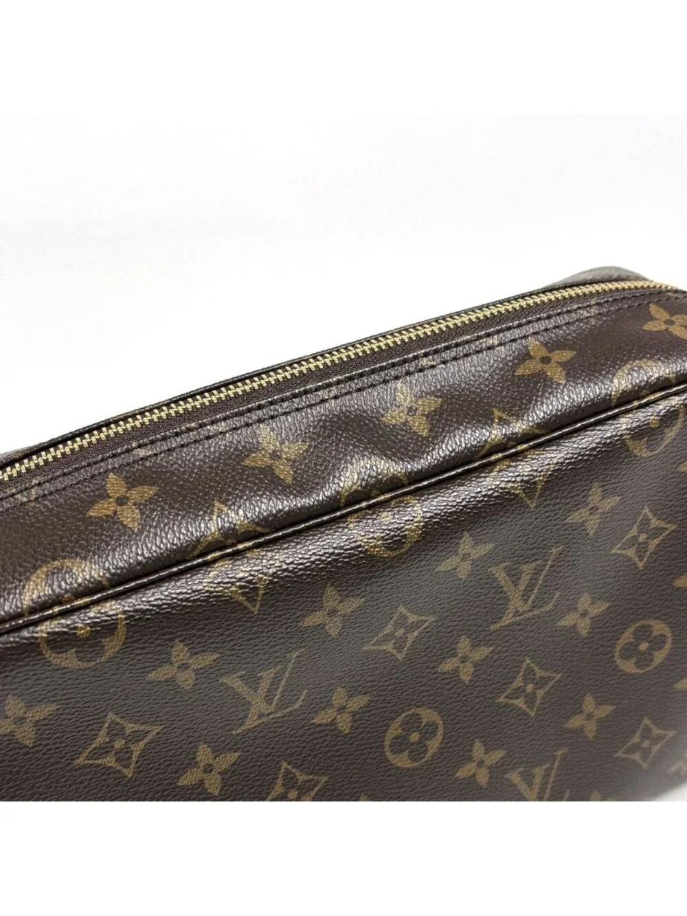 Louis Vuitton Trousse Twillet 28 Makeup Pouch Second Monogram Brown